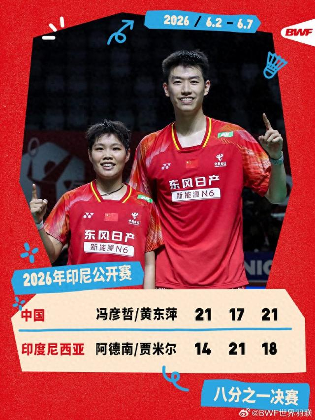 华体会入口-印尼羽毛球公开赛次轮：冯彦哲/黄东萍晋级下一轮|贾米尔|阿德南|阿德南·毛拉纳|凤凰组合|世界羽联_新浪新闻